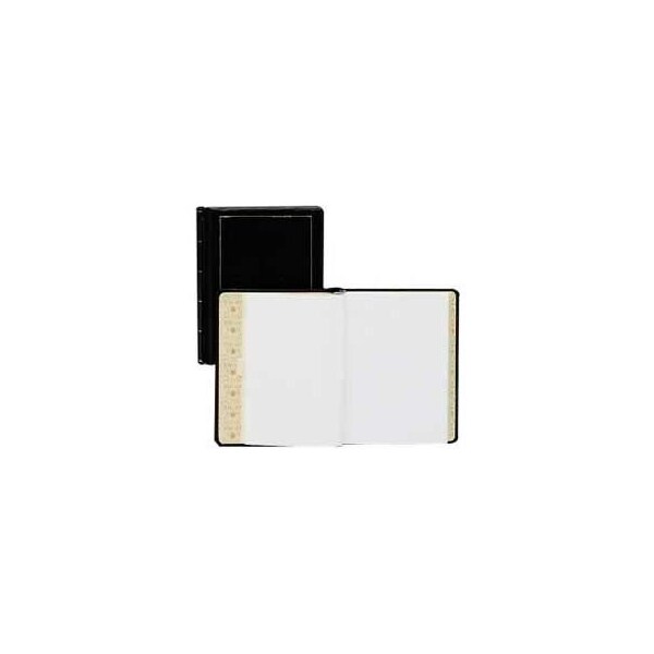 Wilson Jones Minute Book, 8-1/2" x 14", Black Leather Cover, 250 Pages/Book 39531 - main